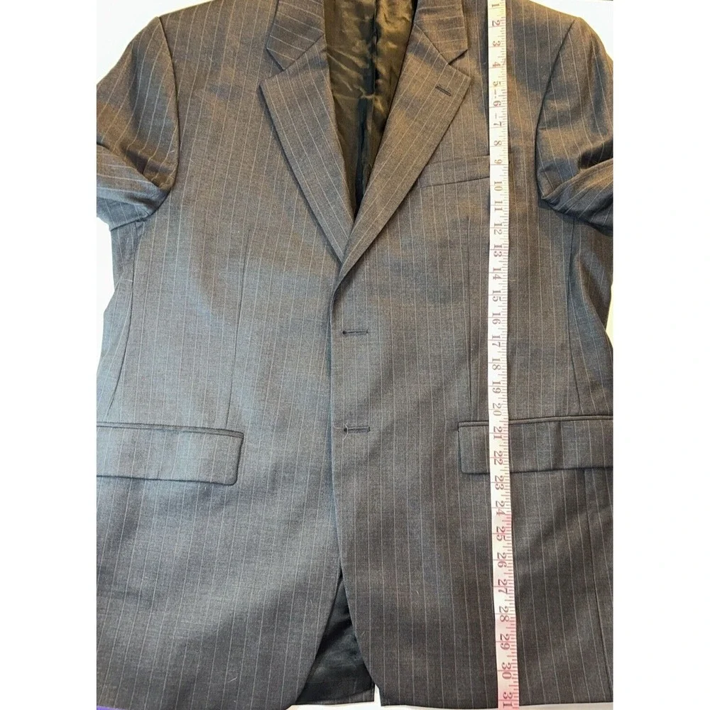 Lauren Ralph‎ Lauren Wool Blazer 42R Gray Pinstripe Sport Coat Mens